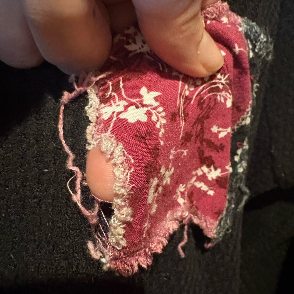 Pol Thermal Waffle Knit Patchwork Long Sleeve Top… - image 12